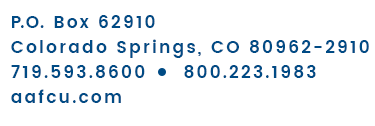 P.O. Box 62910 Colorado Springs CO 80962